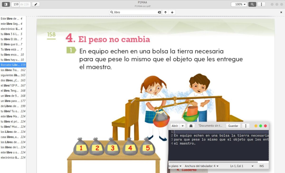 Con el OCR se pueden hacer búsquedas o copiar textos.