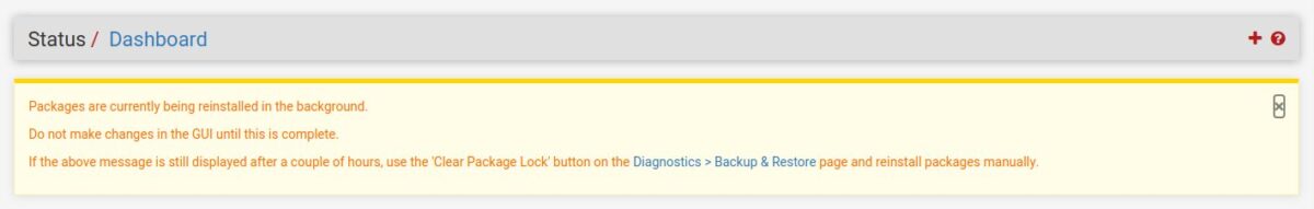 Reinstalación de paquetes