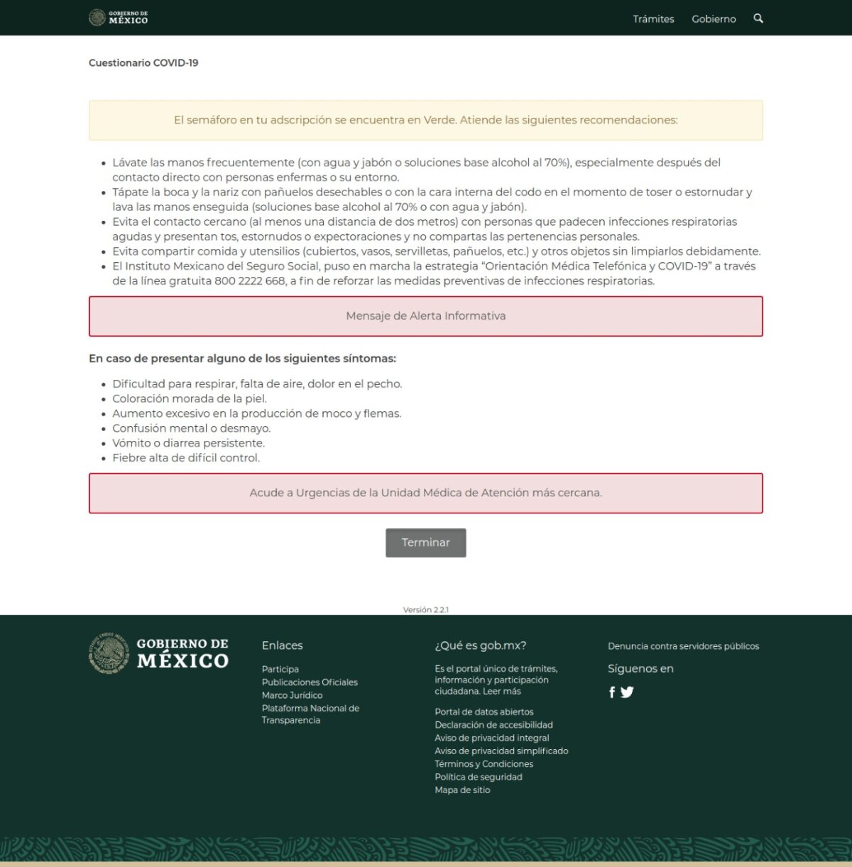 Cuestionario COVID-19