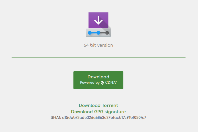 Descargar Manjaro LInux mediante bittorrent.