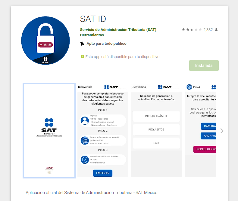 SAT ID en Google Play