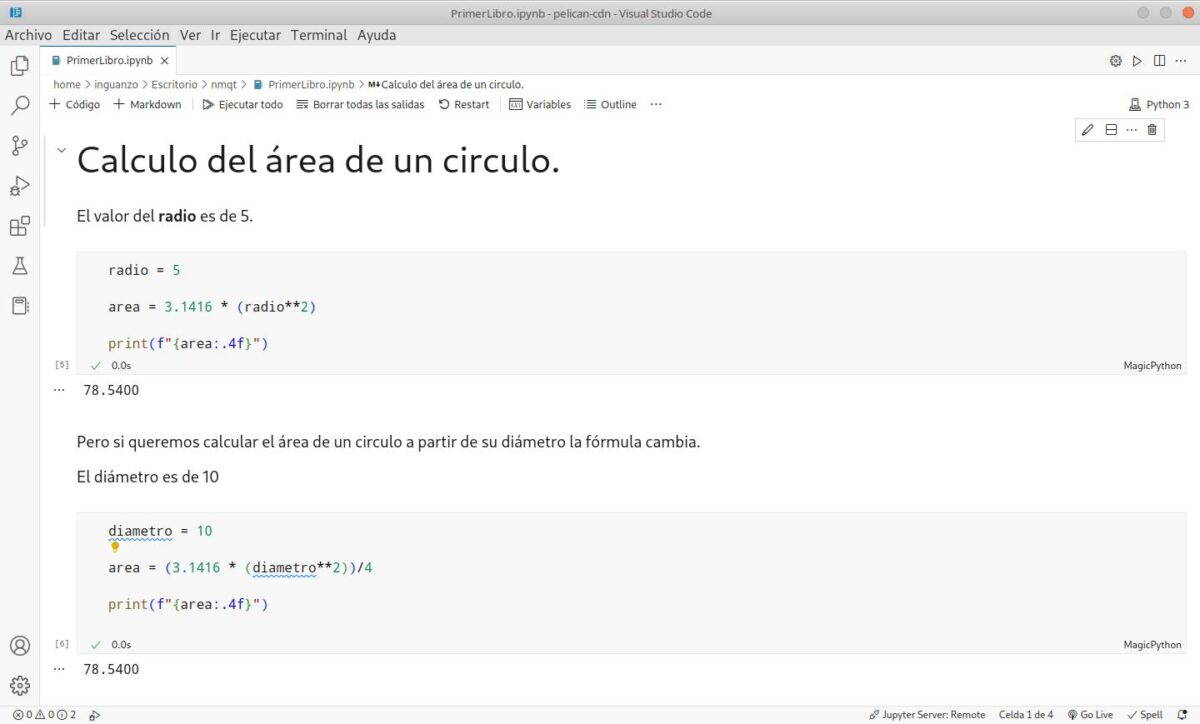 Libros de trabajo de Jupyter