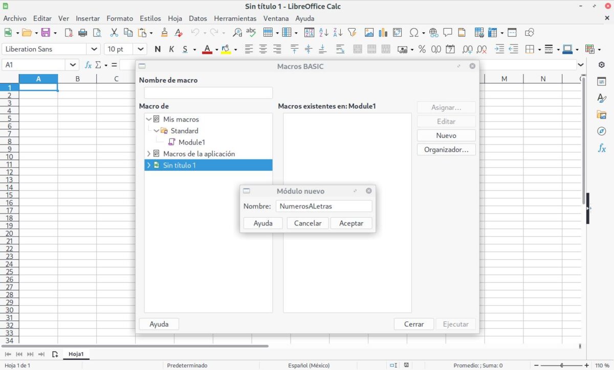 Agregamos un módulo nuevo.