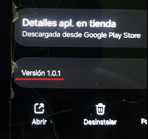 El número bajo de la versión les dará una pista para identificar la aplicación maliciosa.